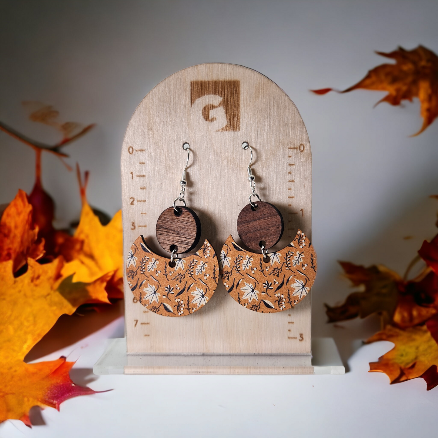 Fall Circle in Circle - Yellow Floral