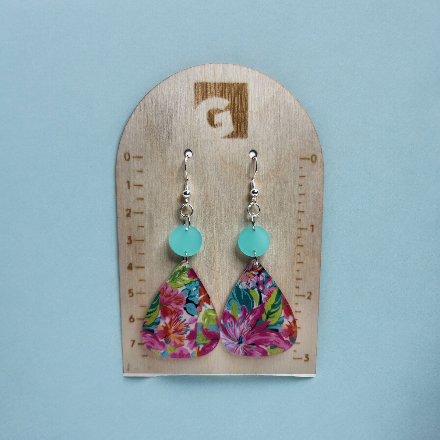 Tropical Floral w Frosted Seafoam