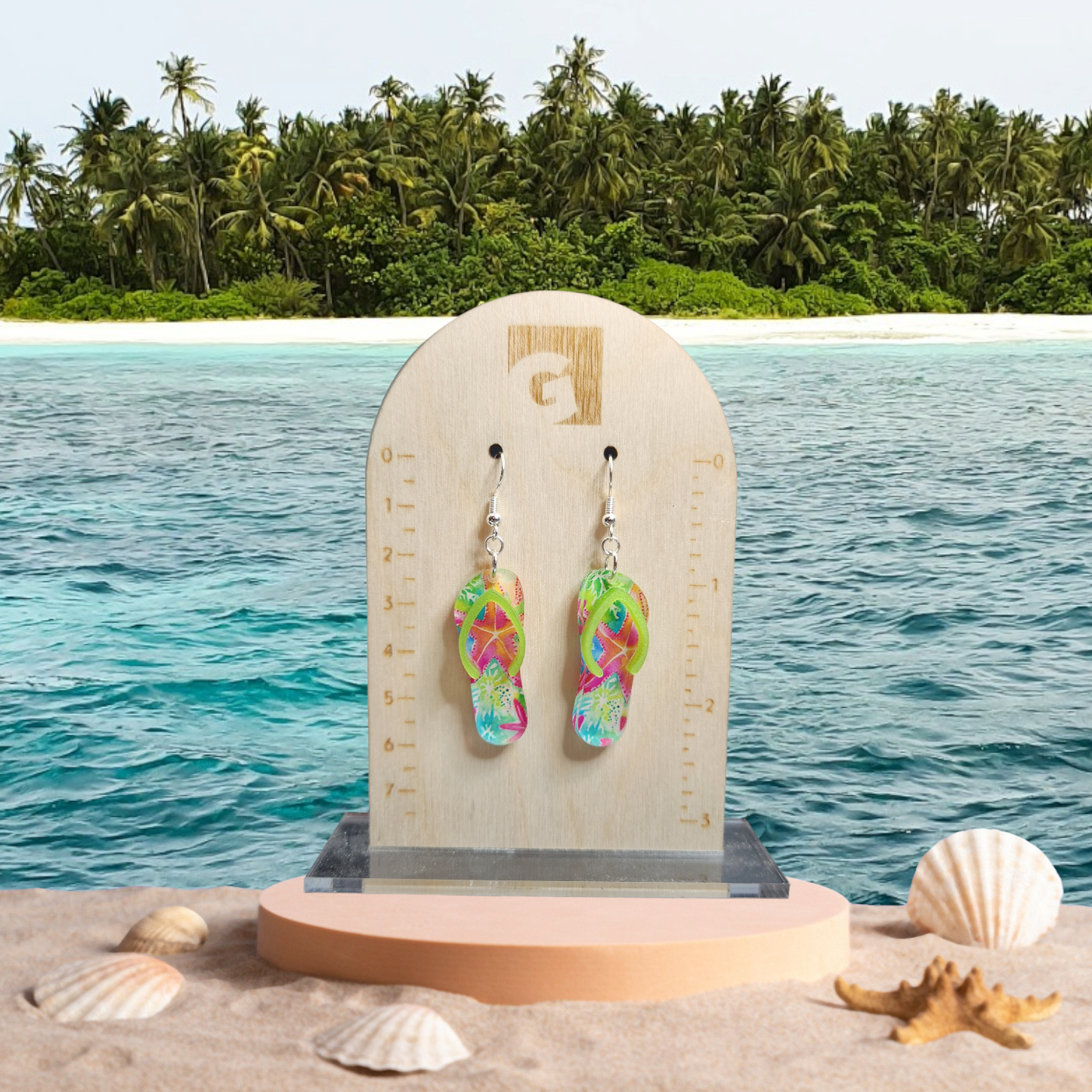 Tropical Starfish Flip Flops