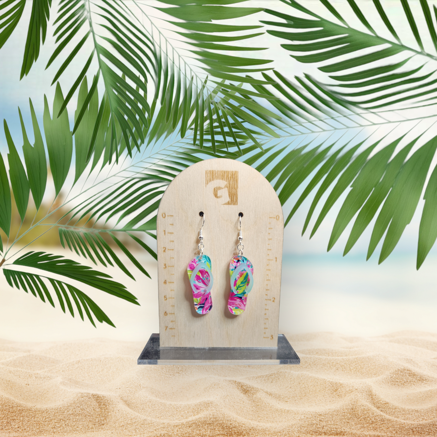 Tropical Floral Flip Flops