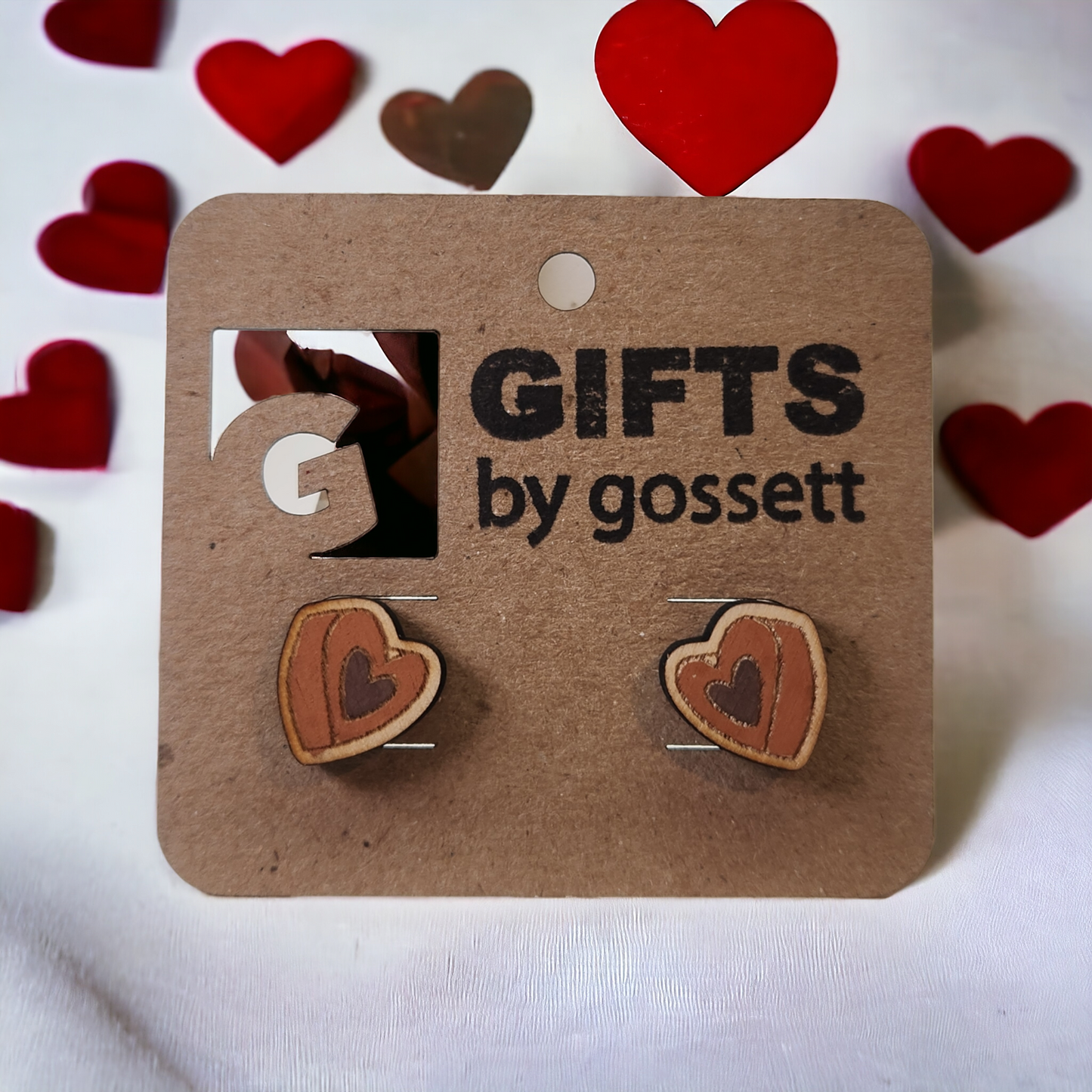 Valentines - Chocolate Hearts Studs