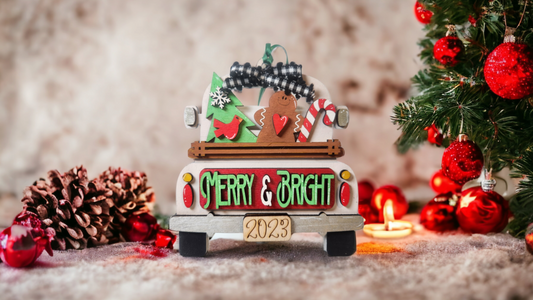 Truck Ornament - Merry & Bright