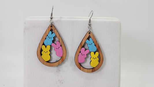 Marshmallow Bunny Earrings